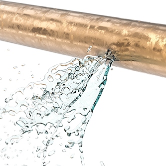 A burst pipe